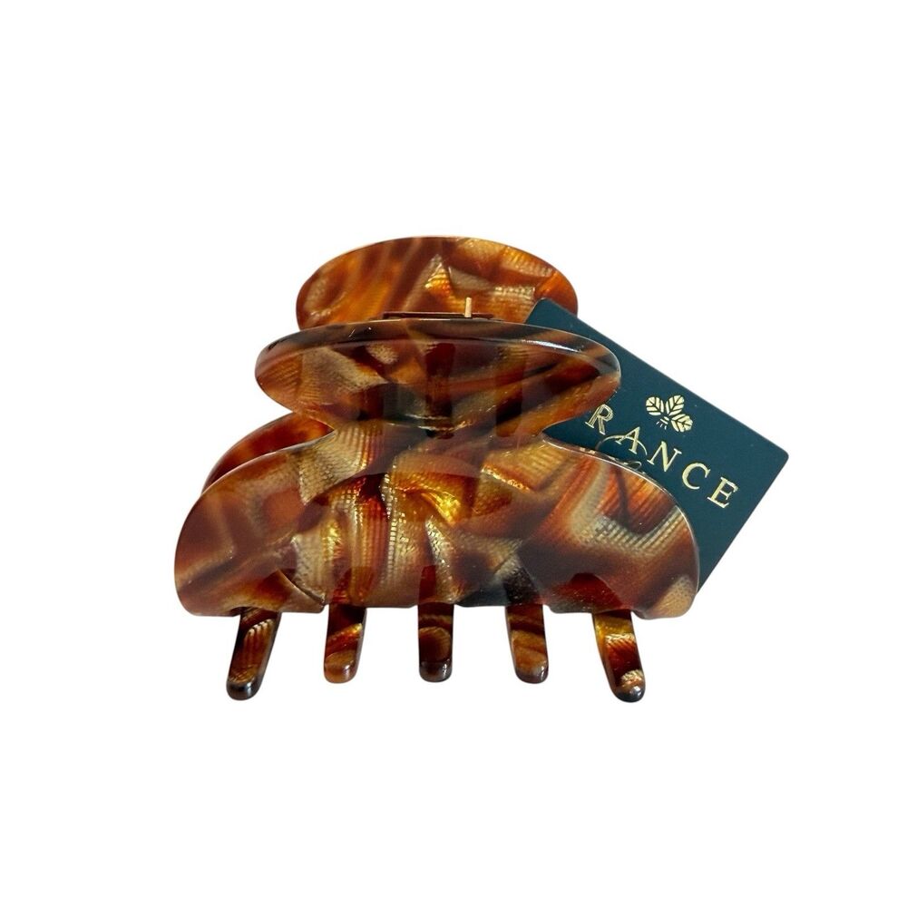 France Luxe Small Couture Jaw Claw Hair Clip Classic In AFRICA w/  Dust bag NWT
